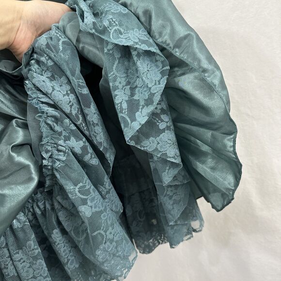 Weissman Dance Costume Fur Elise Character Dress Girls Size XLC Ruffle Teal - Picture 8 of 11